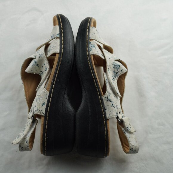Clarks‎ Collection Slingback Platform Sandals Floral Print Size 8.5 - Picture 5 of 8